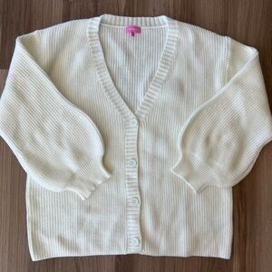 Edikted Classic Cream Cardigan Size Large